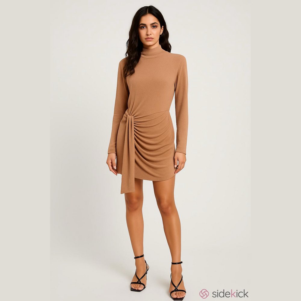 Reformation Paprika L mock neck special occasion dress. Pink metallic sparkle